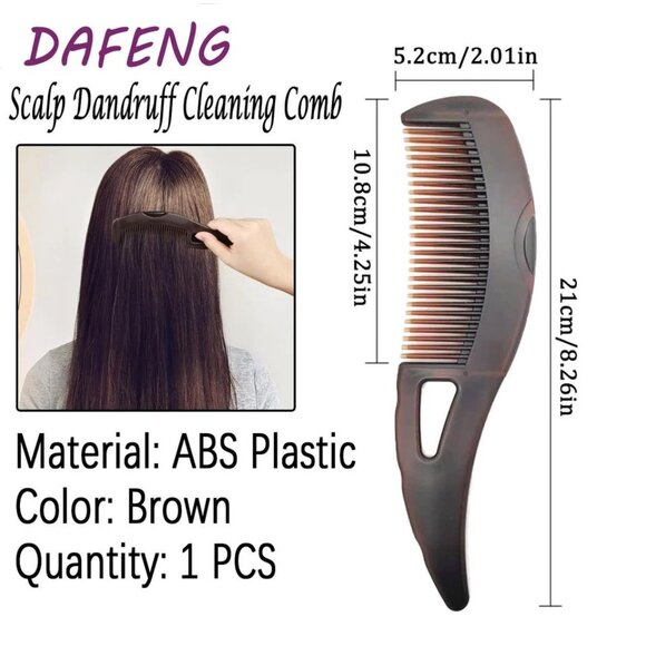 NEW!! Dandruff Comb, Detoxing Comb Energy Massage Comb, Hollow Tooth Button Comb - Picture 6 of 7